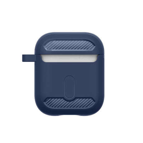 Casti Techsuit Carbon Silicone, for AirPods 1 / AirPods 2, Bleumarin