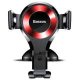 Suport Baseus Osculum (SUYL-XP09), Gravity Grip for Dashboard, Windshield, 360° Rotating, Suction Cup Clamp, Negru / Red