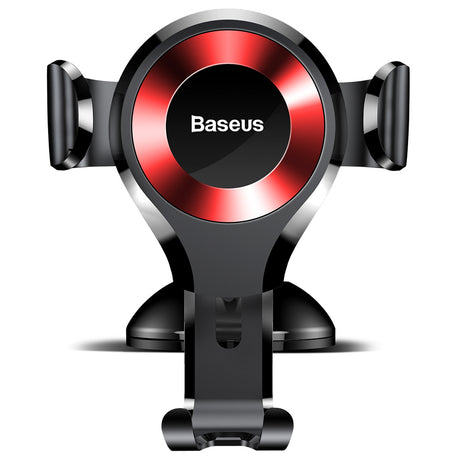 Suport Baseus Osculum (SUYL-XP09), Gravity Grip for Dashboard, Windshield, 360° Rotating, Suction Cup Clamp, Negru / Red