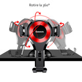 Suport Baseus Osculum (SUYL-XP09), Gravity Grip for Dashboard, Windshield, 360° Rotating, Suction Cup Clamp, Negru / Red