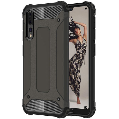 Husa de protectie Techsuit Hybrid Armor compatibil cu Huawei P20 Pro, Negru