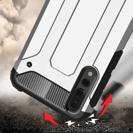 Husa de protectie Techsuit Hybrid Armor compatibil cu Huawei P20 Pro, Negru