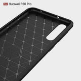 Husa de protectie Techsuit Carbon Silicone compatibil cu Huawei P20 Pro, Negru