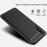 Husă Techsuit Carbon Silicone neagră pentru Huawei P20