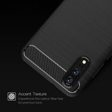 Husă Techsuit Carbon Silicone neagră pentru Huawei P20
