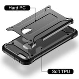 Husa de protectie Techsuit Hybrid Armor compatibil cu iPhone 5 / iPhone 5s / iPhone SE, Negru