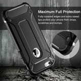 Husa de protectie Techsuit Hybrid Armor compatibil cu iPhone 5 / iPhone 5s / iPhone SE, Negru