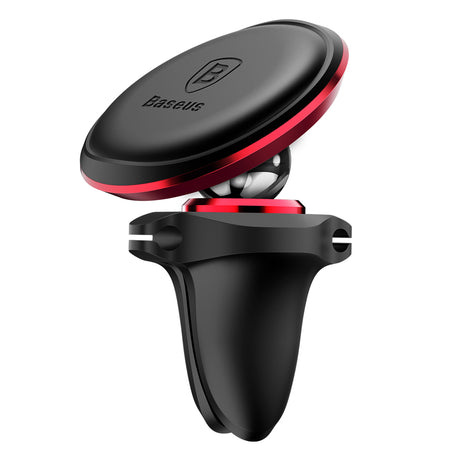 Suport Baseus SUGX-A09 (C40141201913-00), Magnetic Grip for Air Vent, 360° Rotation, with Cable Holder, Rosu