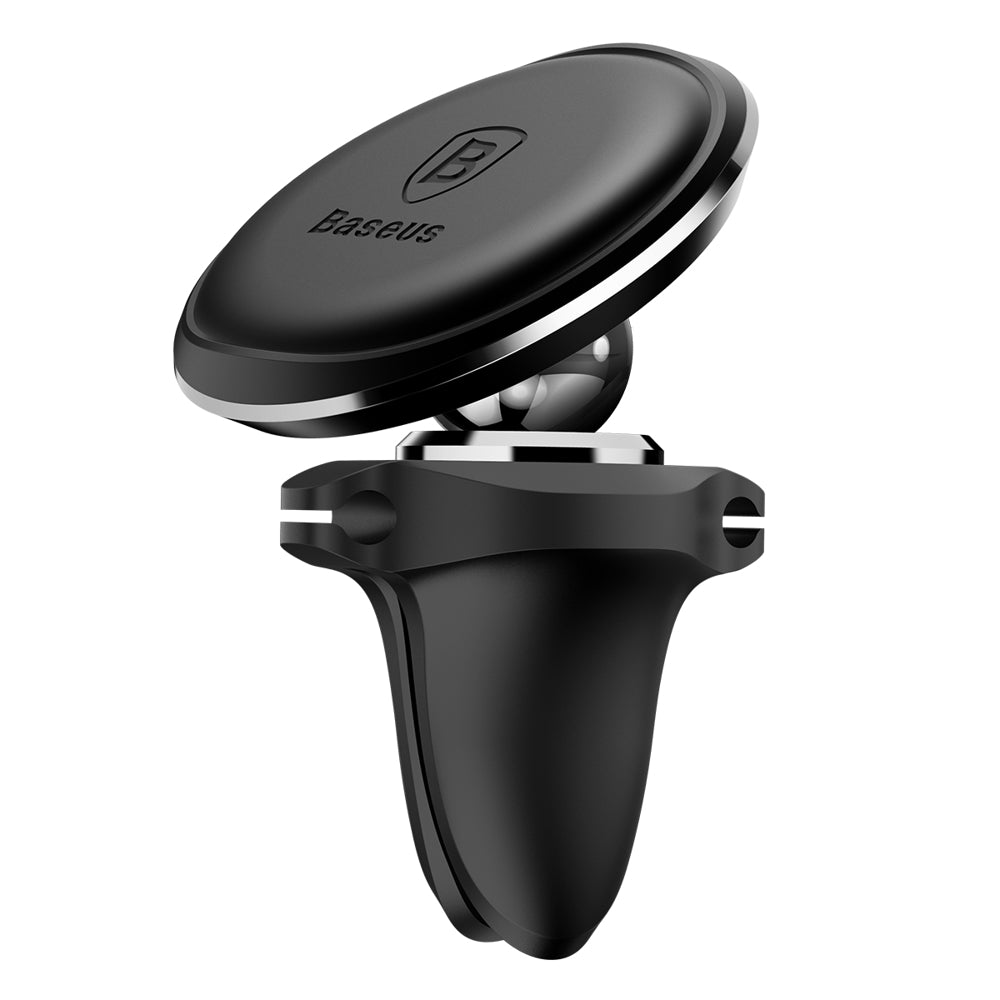 Suport Baseus (C40141201113-00), Magnetic Grip for Air Vent, 360° Rotation, with Cable Holder, Negru