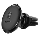 Suport Baseus (C40141201113-00), Magnetic Grip for Air Vent, 360° Rotation, with Cable Holder, Negru