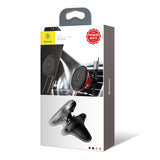 Suport Baseus (C40141201113-00), Magnetic Grip for Air Vent, 360° Rotation, with Cable Holder, Negru