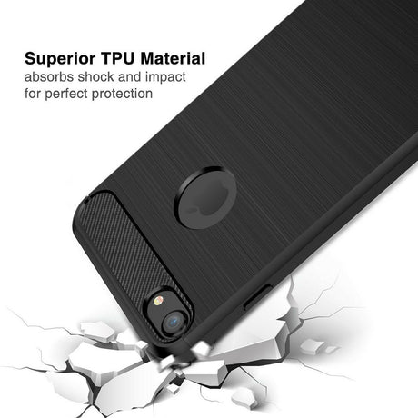 Husa de protectie Techsuit Carbon Silicone compatibil cu iPhone 7 / iPhone 8, Negru