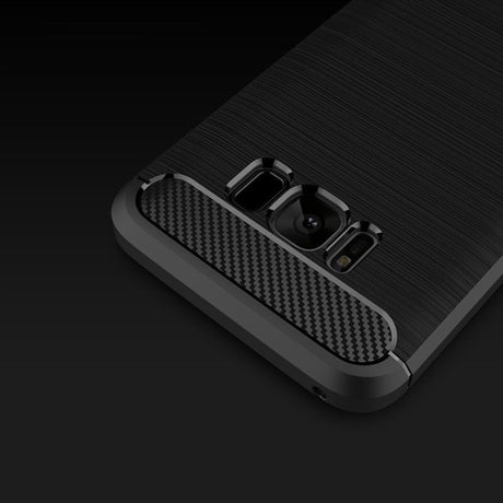 Husa de protectie Techsuit Carbon Silicone compatibil cu Samsung Galaxy S8 Plus, Negru