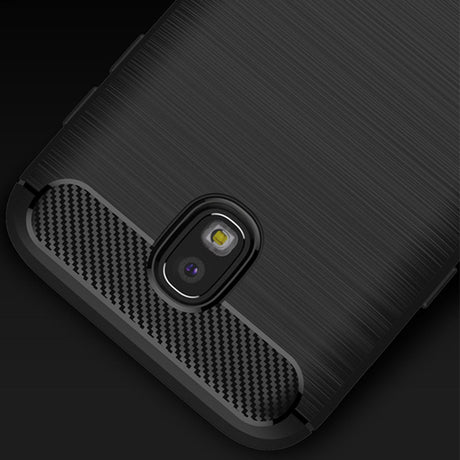 Husa de protectie Techsuit Carbon Silicone compatibil cu Samsung Galaxy J7 2017, Negru