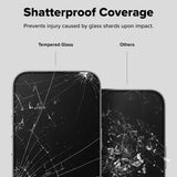 Folie de protecție Ringke Easy Slide Tempered Glass pentru iPhone 16 / iPhone 15, neagră