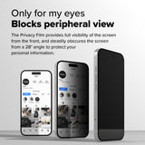 Folie de protectie Ringke Easy Slide Tempered Glass (set de 2) compatibil cu iPhone 16 / iPhone 15, Privacy