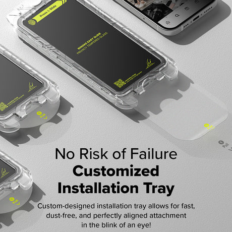 Folie de protectie Ringke Easy Slide Tempered Glass (set de 2) compatibil cu iPhone 16 / iPhone 15, Privacy