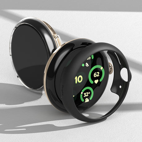 Accesoriu smartwatch Ringke Slim (set de 2) compatibil cu Google Pixel Watch 3 45mm, Transparent / Matte Black