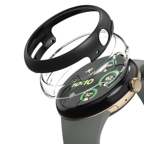 Accesoriu smartwatch Ringke Slim (set de 2) compatibil cu Google Pixel Watch 3 45mm, Transparent / Matte Black
