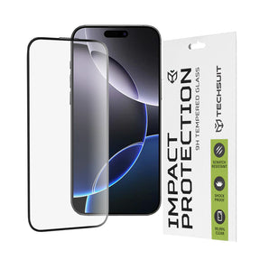 Folie de protectie Techsuit 111D Full Cover / Full Glue Glass compatibil cu iPhone 16 Pro Max, Negru