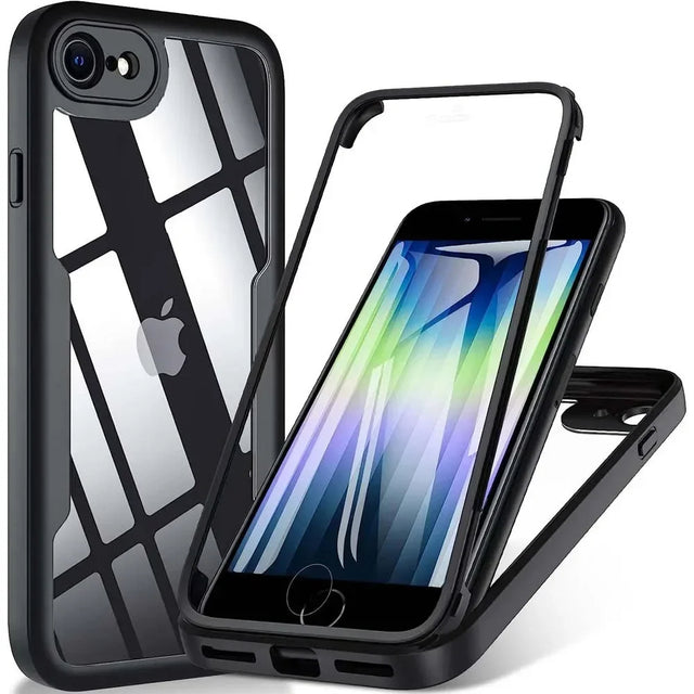 Folie de protectie Techsuit ColorVerse 360 Series + compatibil cu iPhone 7 / 8 / SE 2, SE 2020 / SE 3, SE 2022, Negru