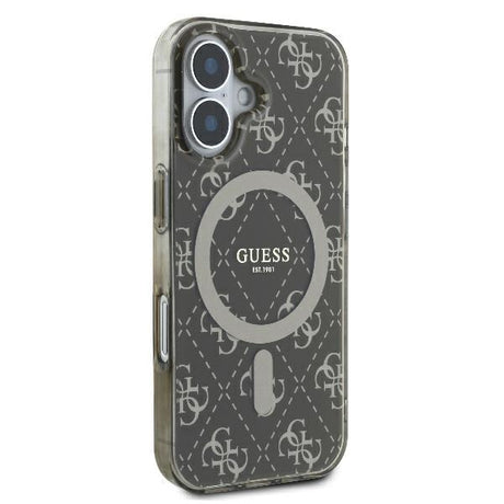 Husa de protectie Guess IML 4G Background MagSafe (GUHMP16MH4DTEW) compatibil cu iPhone 16 Plus, Maro