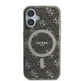 Husa de protectie Guess IML 4G Background MagSafe (GUHMP16MH4DTEW) compatibil cu iPhone 16 Plus, Maro