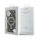 Husa de protectie Guess IML 4G Background MagSafe (GUHMP16MH4DTEW) compatibil cu iPhone 16 Plus, Maro