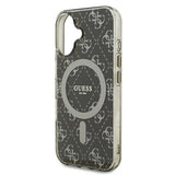 Husa de protectie Guess IML 4G Background MagSafe (GUHMP16SH4DTEW) compatibil cu iPhone 16, Maro