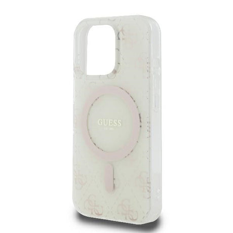 Husa de protectie Guess IML 4G Background MagSafe (GUHMP16LH4DTEH) compatibil cu iPhone 16 Pro, Alb