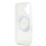 Husa de protectie Guess IML Flowers Wreath MagSafe (GUHMP16MHFWFCT) compatibil cu iPhone 16 Plus, Transparent
