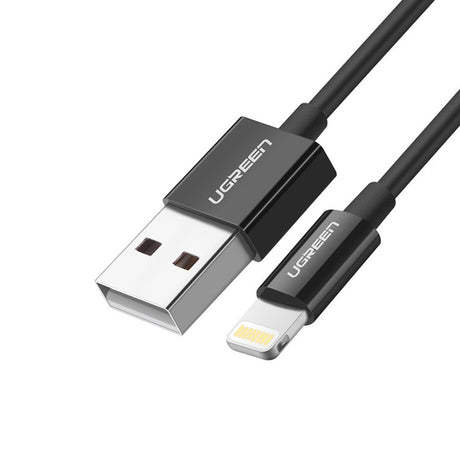 Cablu Ugreen (80823), USB to Lightning MFi, 2.4A, 2m, Negru