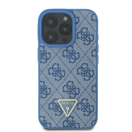 Husa de protectie Guess Leather Metal Logo Strass Crossbody (GUHCP16XP4TDSCPB) compatibil cu iPhone 16 Pro Max, Albastru