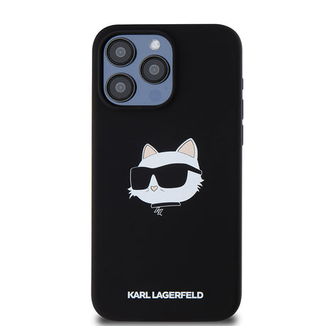 Husa de protectie Karl Lagerfeld Silicone MagSafe compatibil cu iPhone 15 Pro Max, Negru