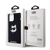 Husa de protectie Karl Lagerfeld Silicone MagSafe compatibil cu iPhone 15 Pro Max, Negru