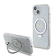 Husa de protectie Guess Ring Stand Script Glitter MagSafe (GUHMP15SHRSGSD) compatibil cu iPhone 15, Transparent