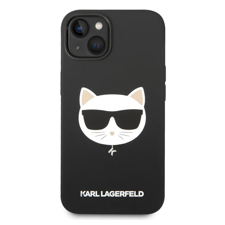 Husa de protectie Karl Lagerfeld Silicone MagSafe (KLHMP14MSLCHBK) compatibil cu iPhone 14 Plus, Choupette Head