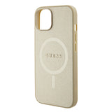 Husa de protectie Guess Saffiano MagSafe (GUHMP15MPSAHMCB) compatibil cu iPhone 15 Plus, Auriu