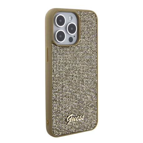 Husa de protectie Guess Disco Metal Script (GUHCP15XPMSDGSD) compatibil cu iPhone 15 Pro Max, Auriu