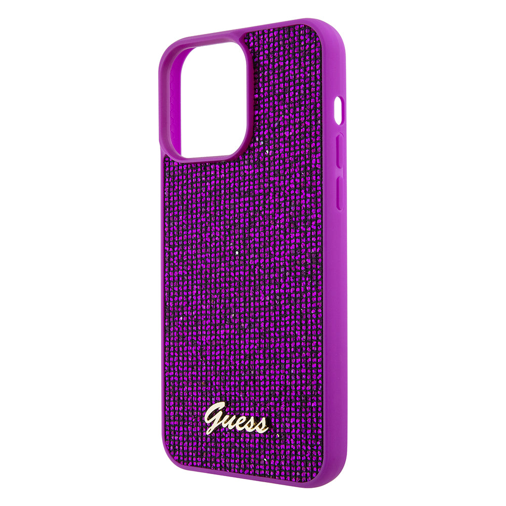 Husa de protectie Guess Disco Metal Script (GUHCP15XPMSDGSF) compatibil cu iPhone 15 Pro Max, Fuchsia