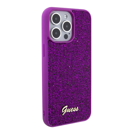 Husa de protectie Guess Disco Metal Script (GUHCP15XPMSDGSF) compatibil cu iPhone 15 Pro Max, Fuchsia