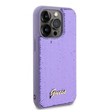 Husa de protectie Guess Sequin Script Metal (GUHCP15LPSFDGSU) compatibil cu iPhone 15 Pro, Mov