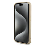 Husa de protectie Guess Saffiano Iridescent Script (GUHCP15LPSAIRSD) compatibil cu iPhone 15 Pro, Auriu