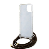 Husa de protectie Guess Crossbody Cord 4G Print (GUHCP15SHC4SEW) compatibil cu iPhone 15, Maro
