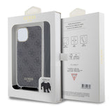 Husa de protectie Guess Crossbody Cord 4G Print (GUHCP15SHC4SEK) compatibil cu iPhone 15, Negru