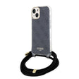 Husa de protectie Guess Crossbody Cord 4G Print (GUHCP15SHC4SEK) compatibil cu iPhone 15, Negru