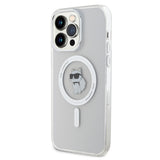 Husa de protectie Karl Lagerfeld IML MagSafe (KLHMP14XHFCCNOT) compatibil cu iPhone 14 Pro Max, Transparent Choupette
