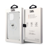Husa de protectie Karl Lagerfeld IML MagSafe (KLHMP14XHFCCNOT) compatibil cu iPhone 14 Pro Max, Transparent Choupette