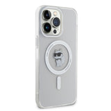 Husa de protectie Karl Lagerfeld IML MagSafe (KLHMP14XHFCCNOT) compatibil cu iPhone 14 Pro Max, Transparent Choupette