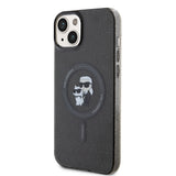 Husa de protectie Karl Lagerfeld Glitter MagSafe (KLHMP15MHGKCNOK) compatibil cu iPhone 15 Plus, Karl&Choupette